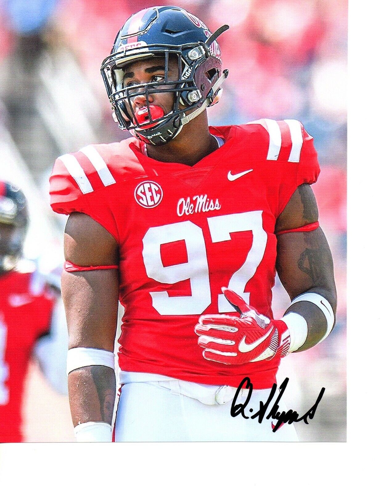 Qaadir Sheppard Ole Miss Rebels signed autograph 8x10 football Photo Poster painting 20 Draft