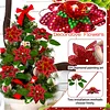 8Pcs 3D Red Artificial Flowers DIY Desktop Diamond Art Kit