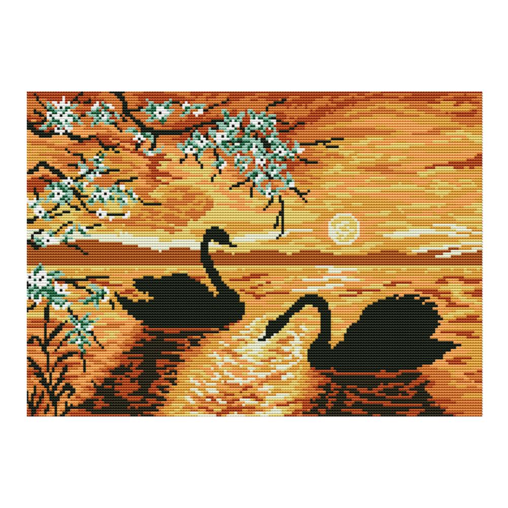 

Beautiful Swan - 11CT Stamped Cross Stitch - 49*37cm, 501 Original