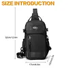 Men Casual Chest Bag Multi Pocket Multifunction Waist Bag Waterproof Commute Bag