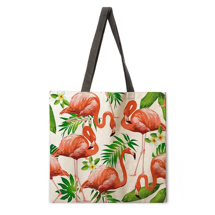 Flamingo - Linen Tote Bag