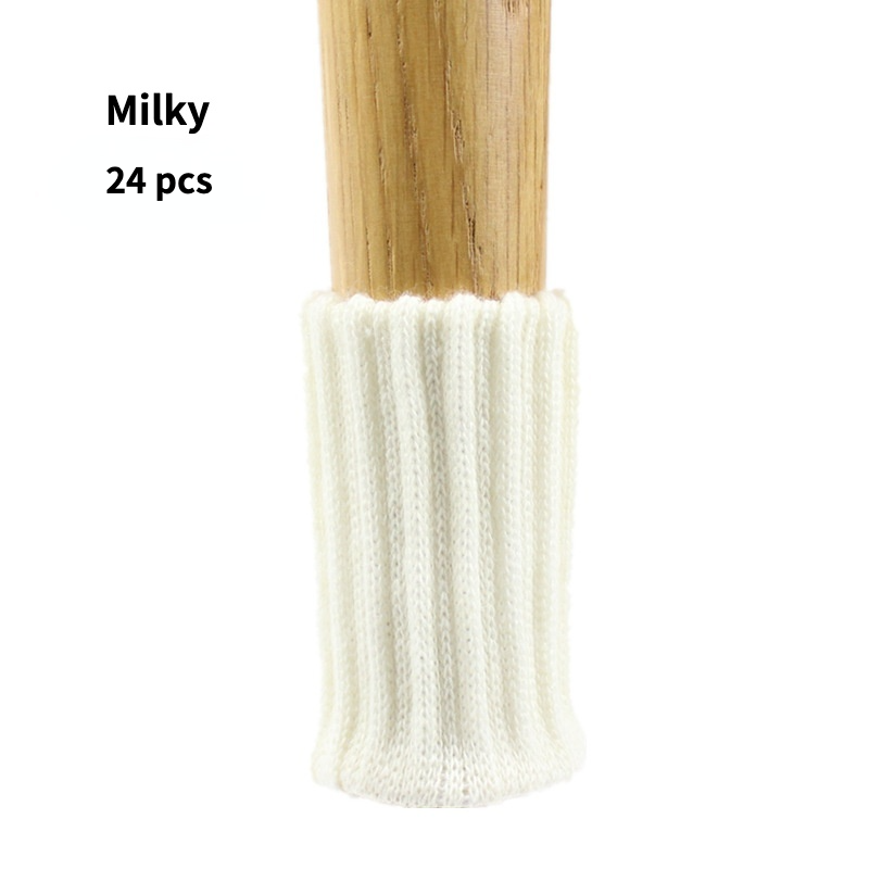 Letclo™ 24pcs Furniture Pads High Elastic Floor Protectors Chair Leg Feet Socks Covers Furniture Caps Set letclo Letclo