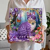 Purple Cat Art Diamond Painting Kit for Adults Home Decor 25x25cm With Frame