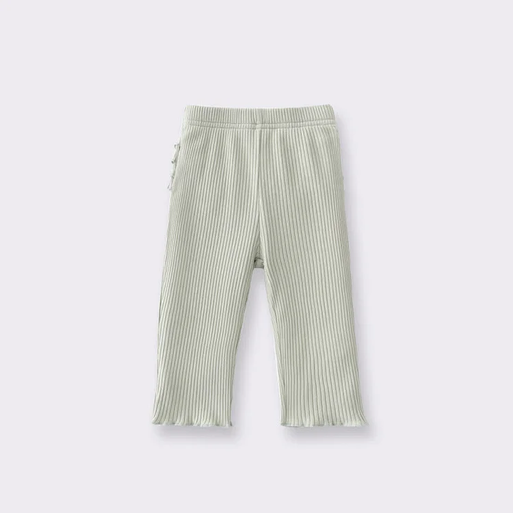 Baby Girl Solid Color Casual Pants