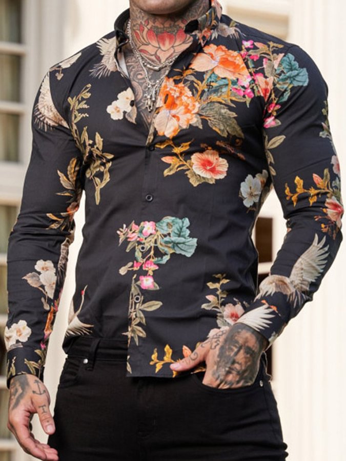 Men's Casual Floral Shirt