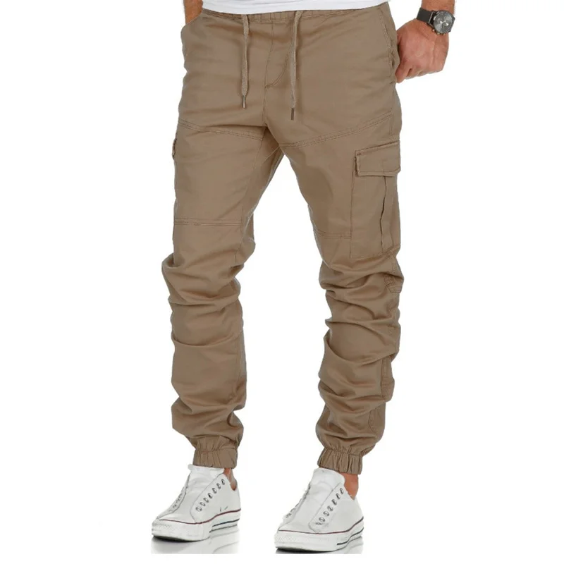 Casual solid color pocket pants
