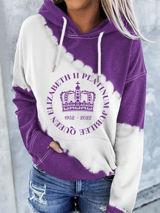 Women's Queen's Print Casual Hoodie