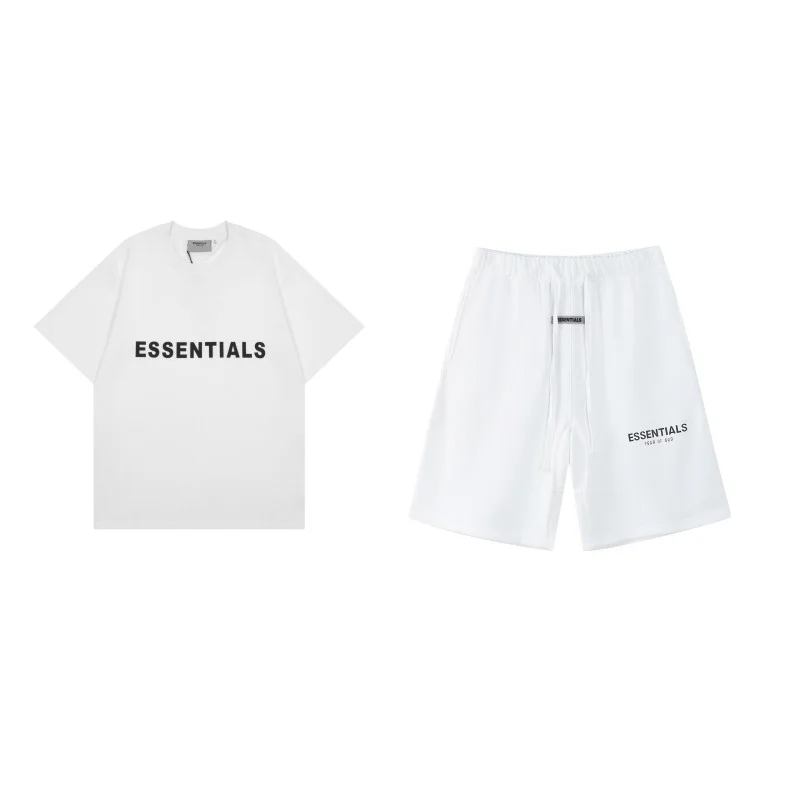 FOG ESSENTIALS Letter Short-sleeved T-shirt Suit for Unisex
