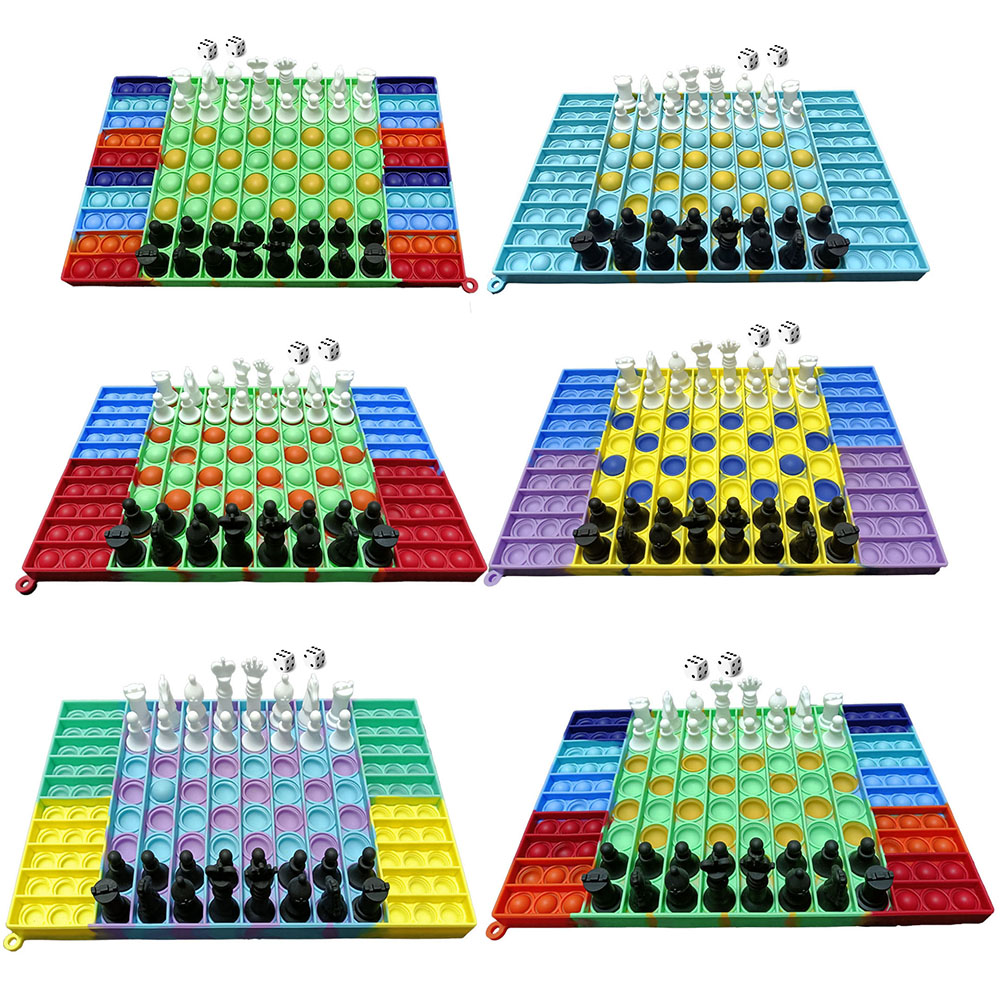 

Anti-Stress Intelligent Chess Push Bubble Decompression Chessboard Cup Mat, 501 Original