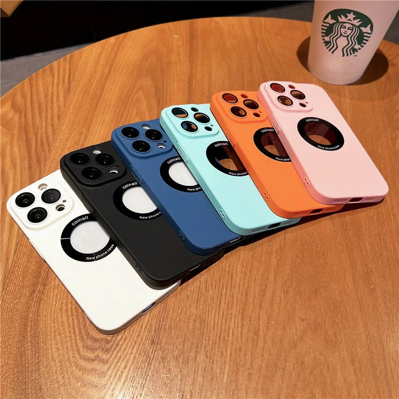 For iPhone 13/14 Series Hollow Out Frosted Mobile Phone Case