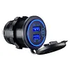 Car Charger Dual USB 12V-24V QC 3.0 Cigarette Lighter Socket with Touch Switch