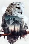 AB luxurious polyester cloth diamond Painting Kits  | owl