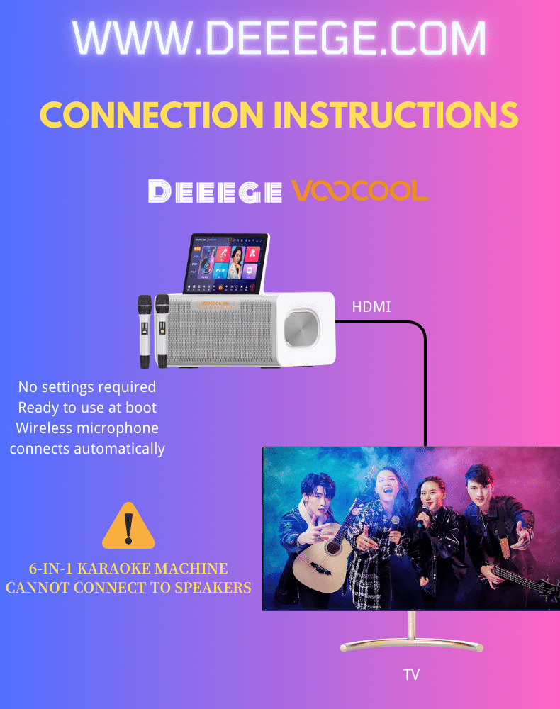 Deeege迪格 2024中文点歌机 卡拉Ok机 六合一功放一体卡拉OK点唱机 Chinese karaoke machine description img01