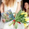 6pcs DIY Holy Mother Jesus Diamond Painting Greeting Cards