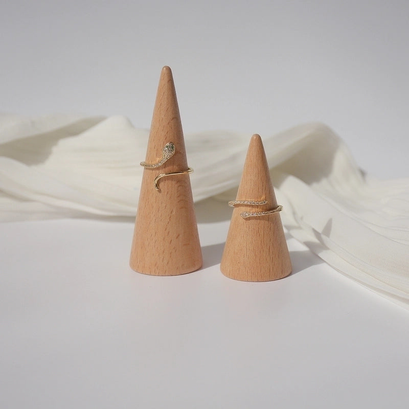 Copper Snake Open Rings