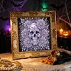 Partial Drill 5D Diamond Painting Kit Skull Abstract 30x30cm(Purple Skull)