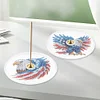 2Pcs Acryl amerikanische Flagge Adler Meditation Yoga Räucherstäbchen Halter - 5d DIY Handwerk Dekoration
