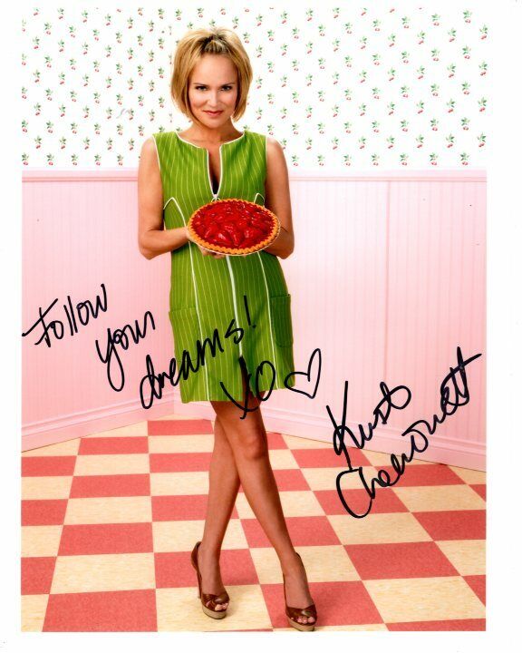 KRISTIN CHENOWETH signed PUSHING DAISIES OLIVE SNOOK Photo Poster painting GREAT CONTENT