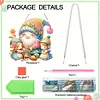 DIY Mothers Day Flower Gnome Diamond Painting Single-sided Hanging Pendant