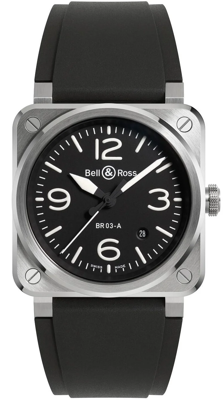 Bell & Ross Watch BR 03 Auto Black Steel