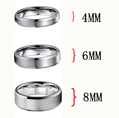 Sliver Laser Etched Couple Wedding Band Sliver Leo Tungsten Carbide Rings Beveled Edges 4MM 6MM 8MM Width