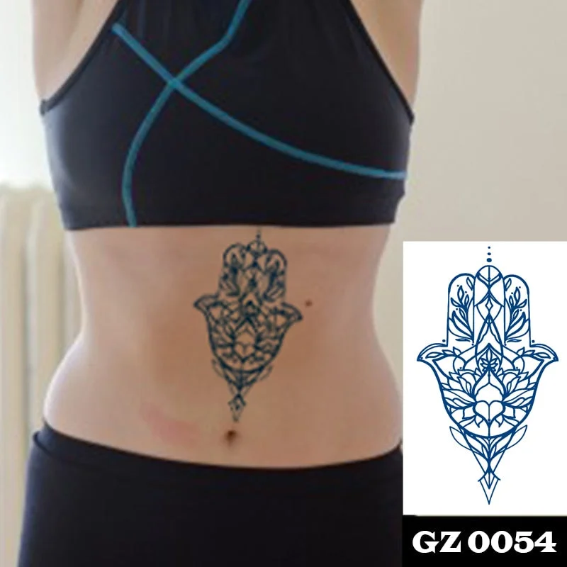 1Pcs Ink Juice Butterfly Text Tattoos Body Art Waterproof Temporary Tattoo Sticker For Men Women