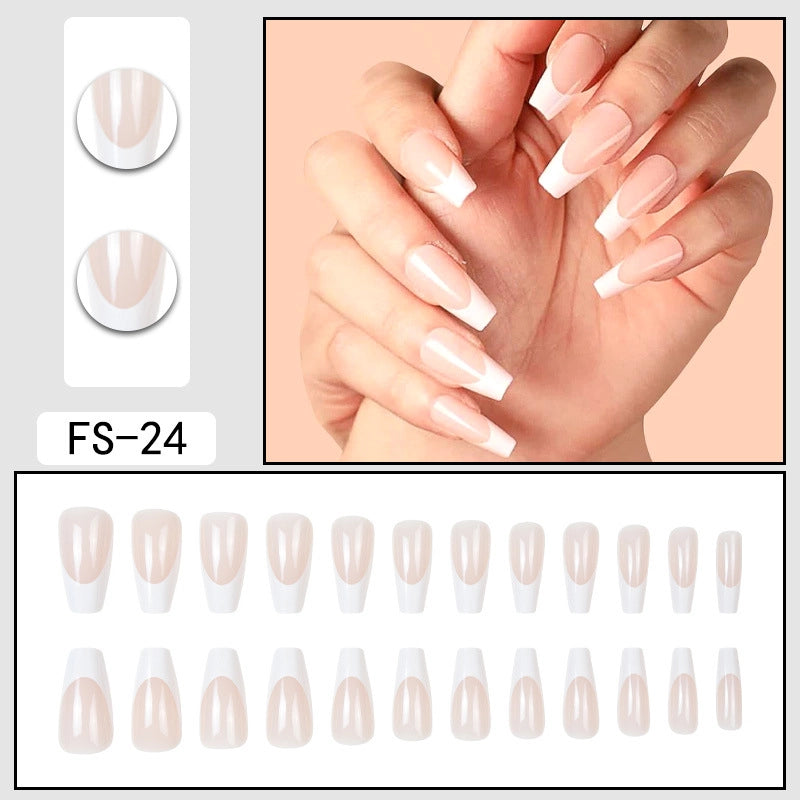 Minimalist Color Block ABS Press-on Nails 1 Set
