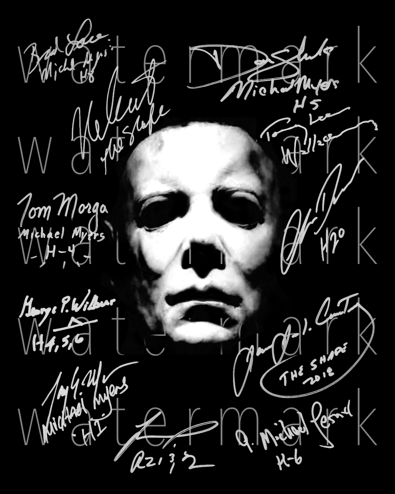 Halloween Michael Myers signed Silv 8X10 print Photo Poster painting picture poster autograph RP