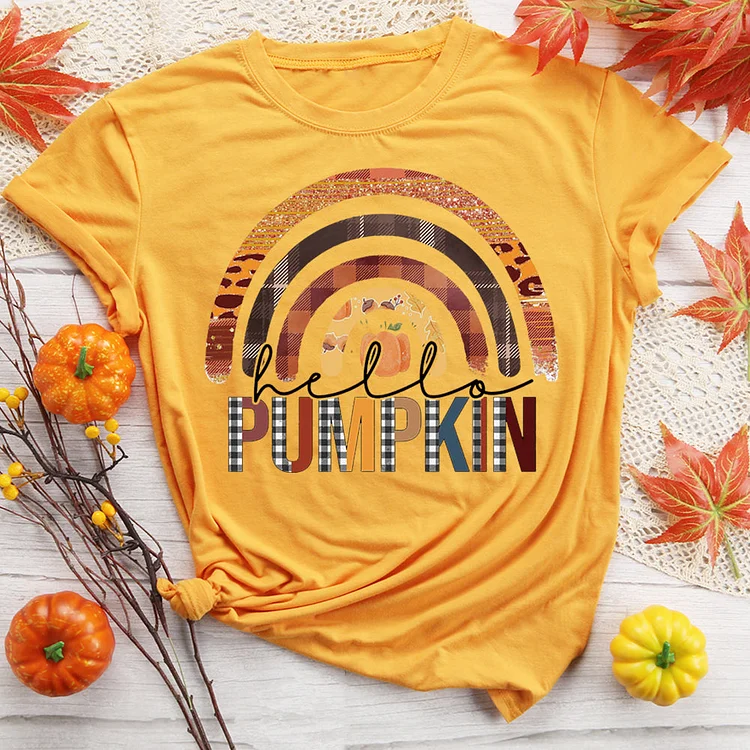 Pumpkin   Rainbow  T-Shirt Tee -08575