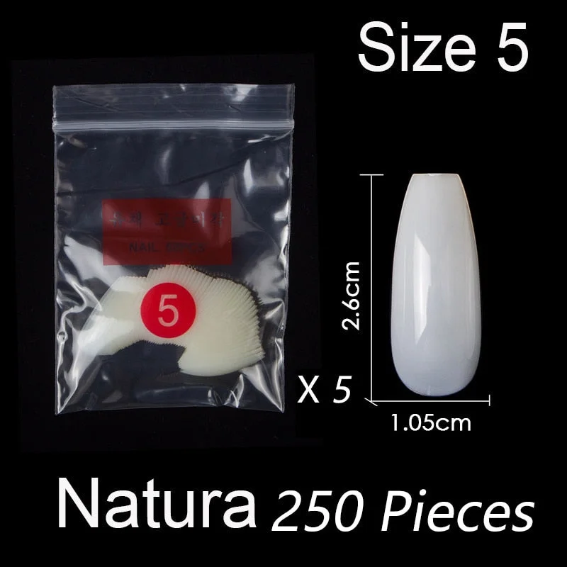 250 Pieces Same Size Oval Shape False Nail Tips For Drawing Nail Art Tips Design Prastic Acrylic Full Nails Size 0 1 2 3 4 5 6-Nail Inspo