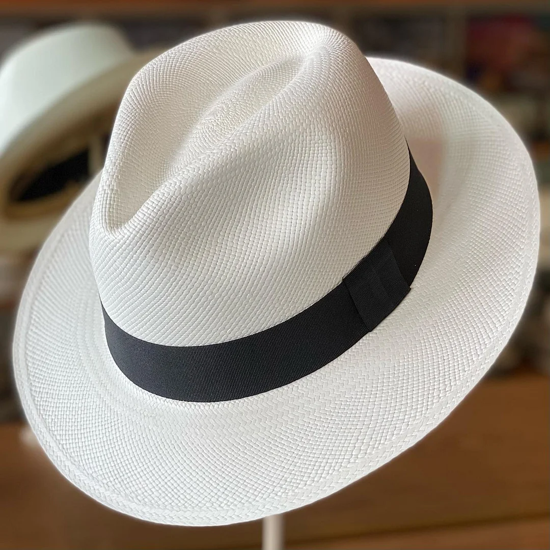 【Summer-Sale】 ! 🌿Can be rolls up for packing -Handmade Panama Hat-Clasico Ivory