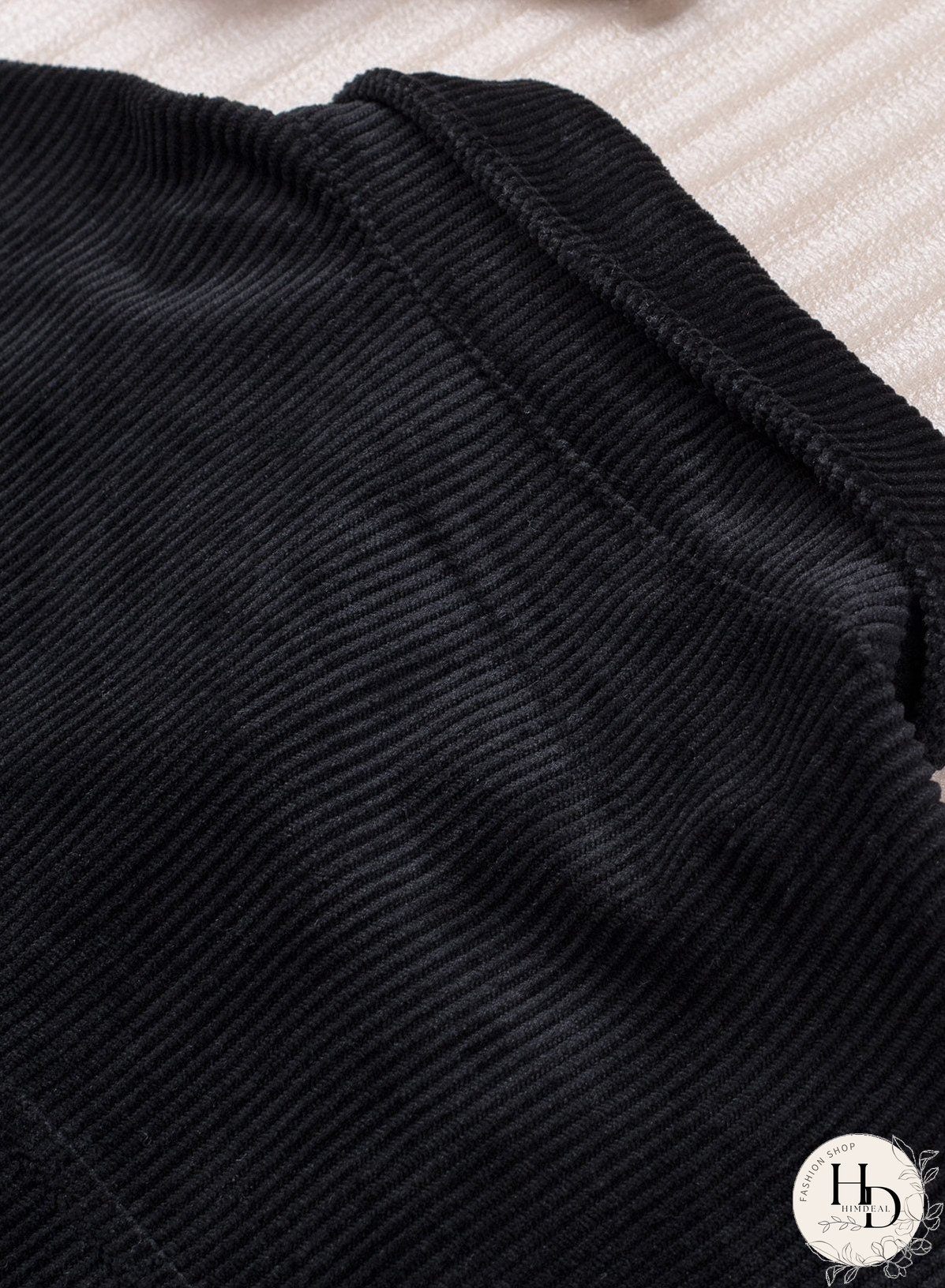 Double Take Plaid Color Block Dropped Shoulder Corduroy Shacket