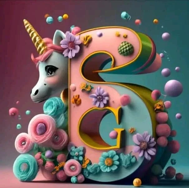 Diamond Painting - Full Round Drill - Unicorn Alphabet(Canvas|30*30cm)