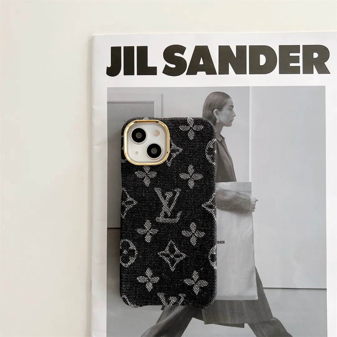 LV Monogram Denim Jacquard Fabric Apple iPhone Case