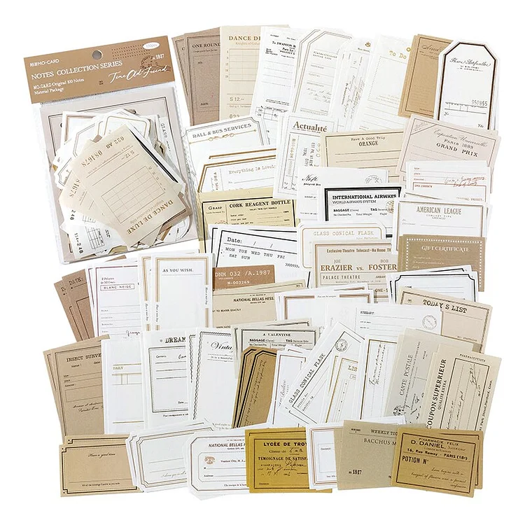 Journalsay 100 Sheets Vintage Simple Creative Material Paper DIY Journal Scrapbooking Decoration Memo Pad