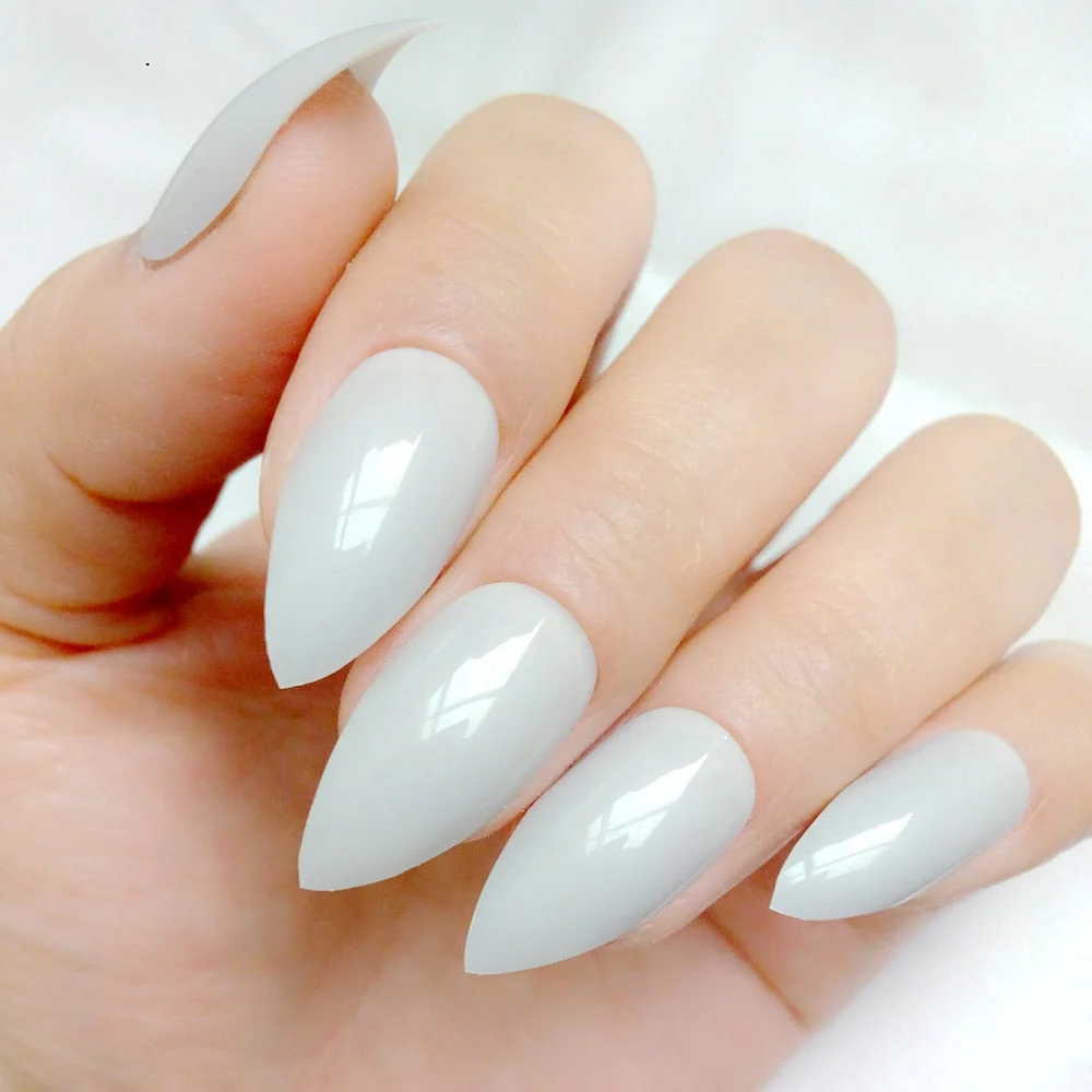 24Pcs Shiny Short Stiletto Fake Nails Artificial Red False Nails For Design DIY Full Cover Finger Tip Manicure Tools-Nail Inspo