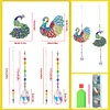 2pcs/set Crystal Sun Catcher Double-sided Diamond Painting Pendant Rainbow Chaser Hanging Kits
