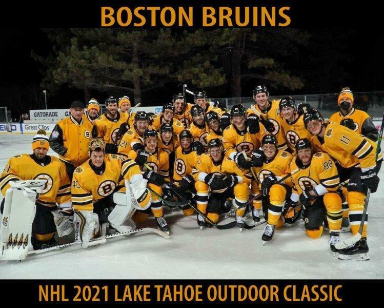 BOSTON BRUINS 2021 Lake Tahoe Outdoor Winter Classic Glossy 8x10 Photo Poster painting Man Cave