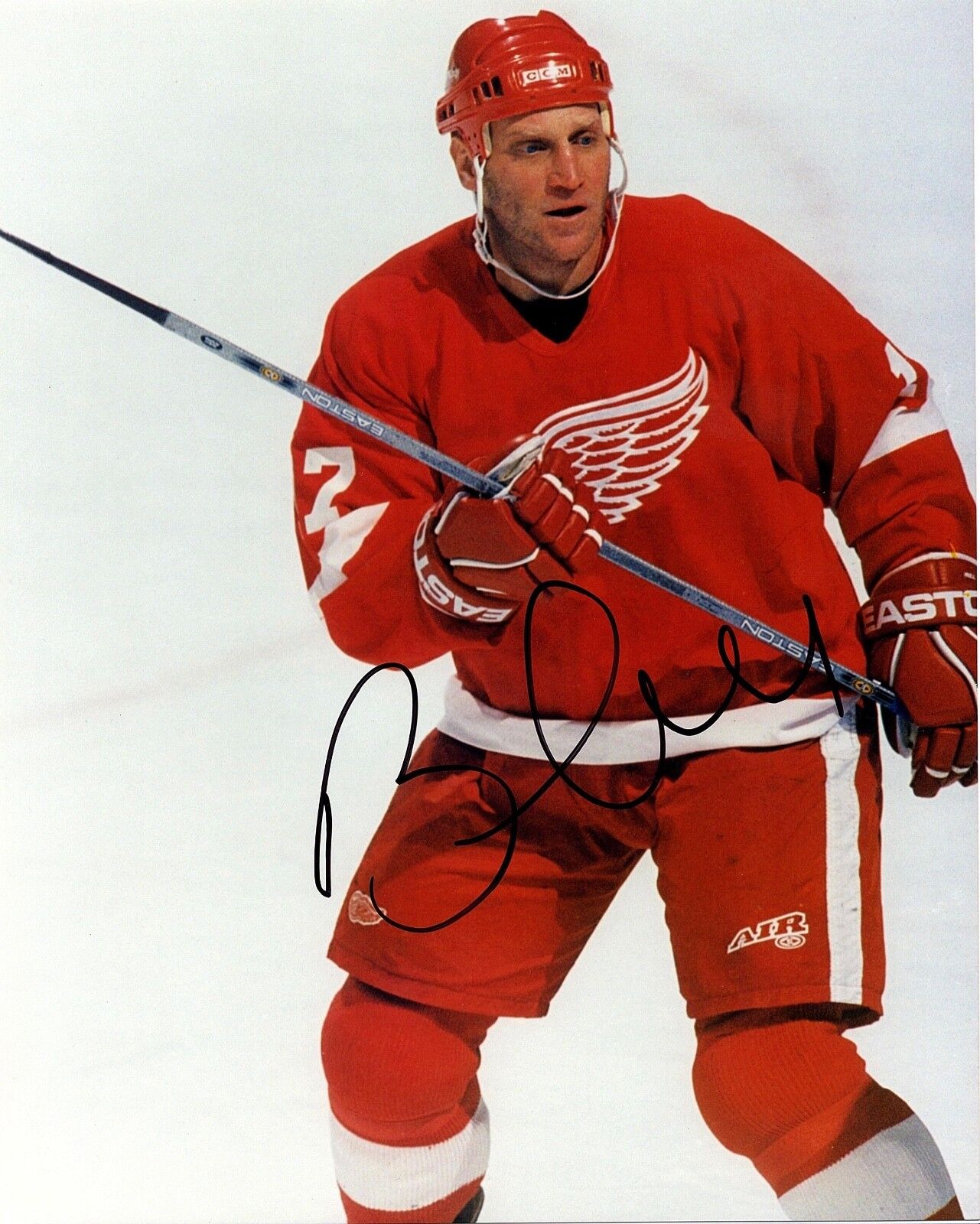 BRETT HULL AUTOGRAPHED HAND SIGNED 8X10 Photo Poster painting DETROIT RED WINGS w/COA