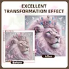 Crown Lion Full DIY 5D rond drill diamond dots peintures arts visuels arts plastiques pour adultes d&eacute;coration murale int&eacute;rieure d&eacute;coration murale en cristal peinture par diamond kits de peinture diamant cristal &agrave; strass 15,75 x 15,75 in