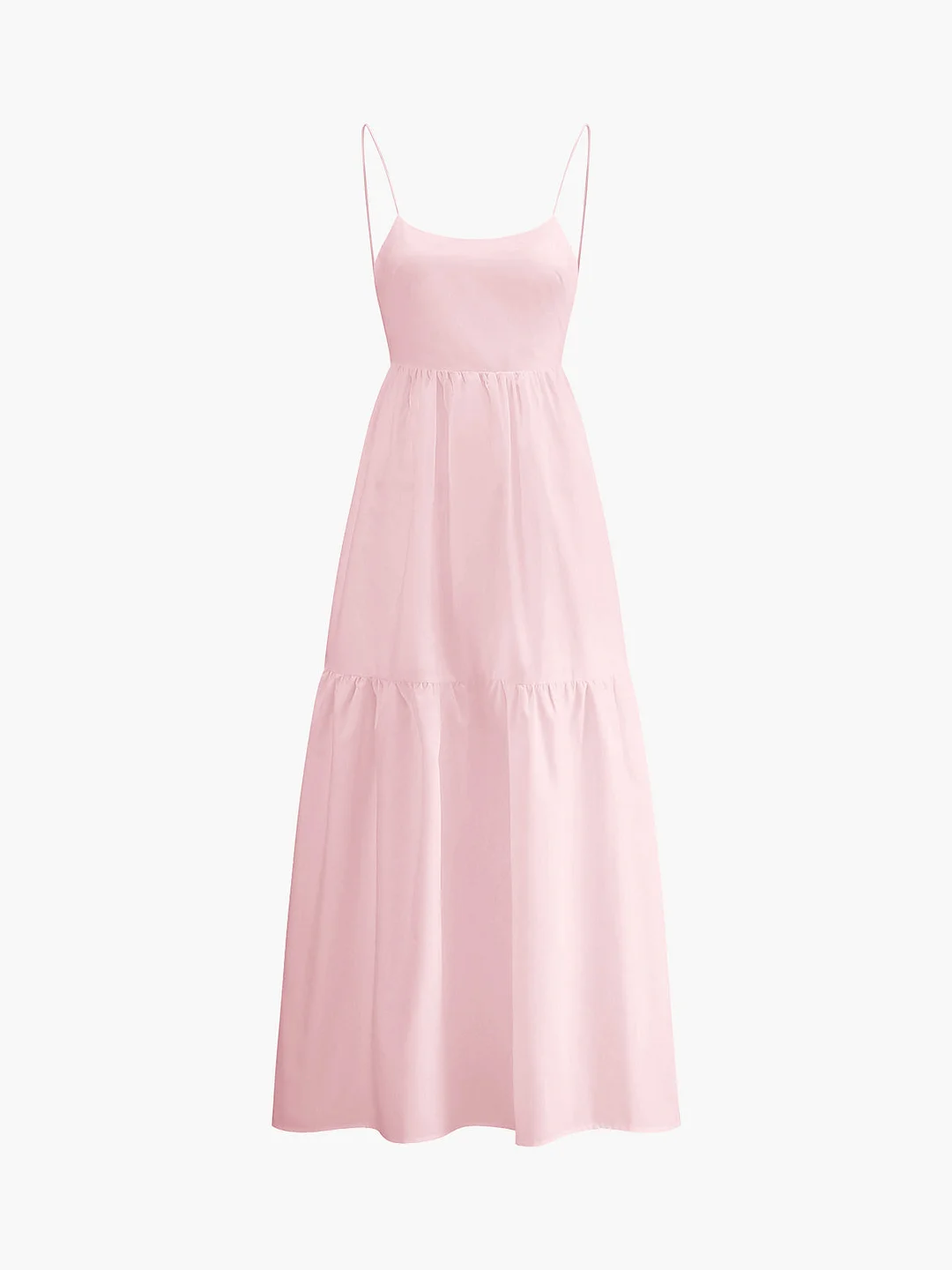 Abebey-Solid Backless Long Dress