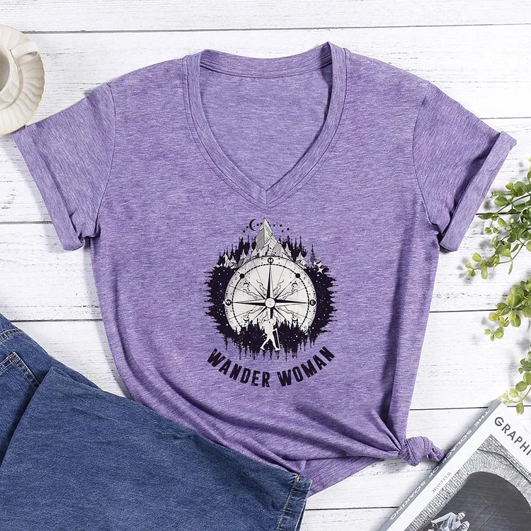 Wander woman V-neck T Shirt-Annaletters