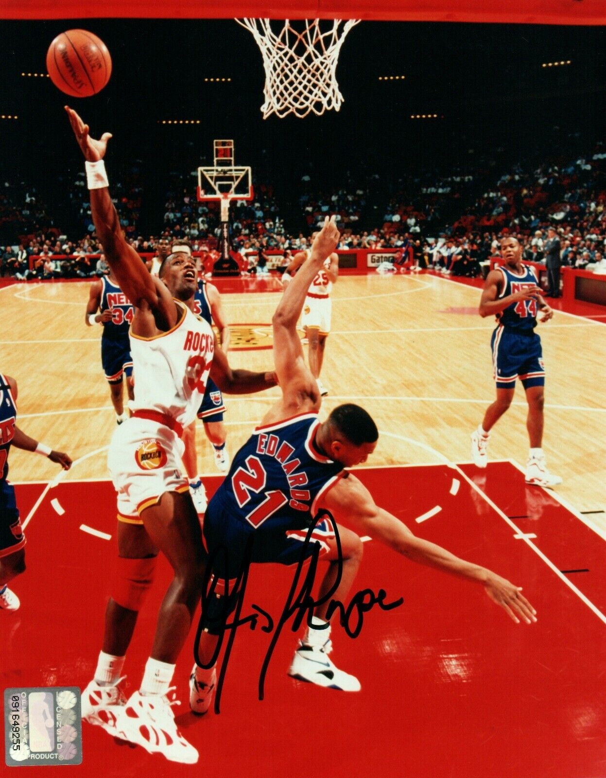 Otis Thorpe NBA Houston Rockets Hand Signed Autograph 8x10 Photo Poster painting NBA Hologram