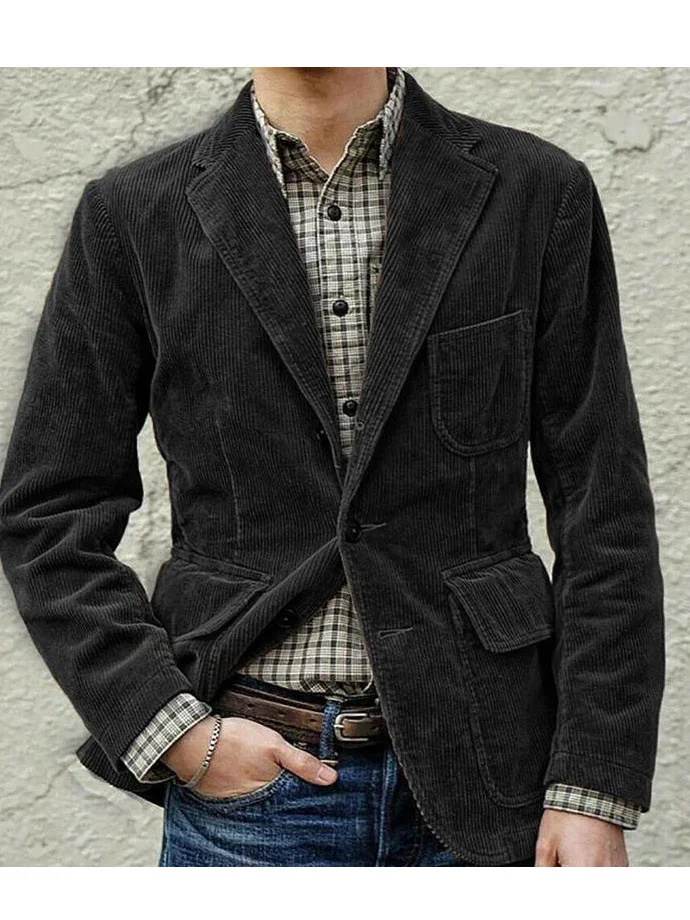 Men's Casual Fashion Solid Color Jacket
