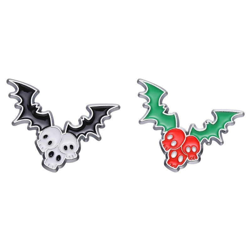 Cartoon Style Cute Cowboy Style Animal Bat Skull Alloy Stamping Stoving Varnish Women’s Brooches