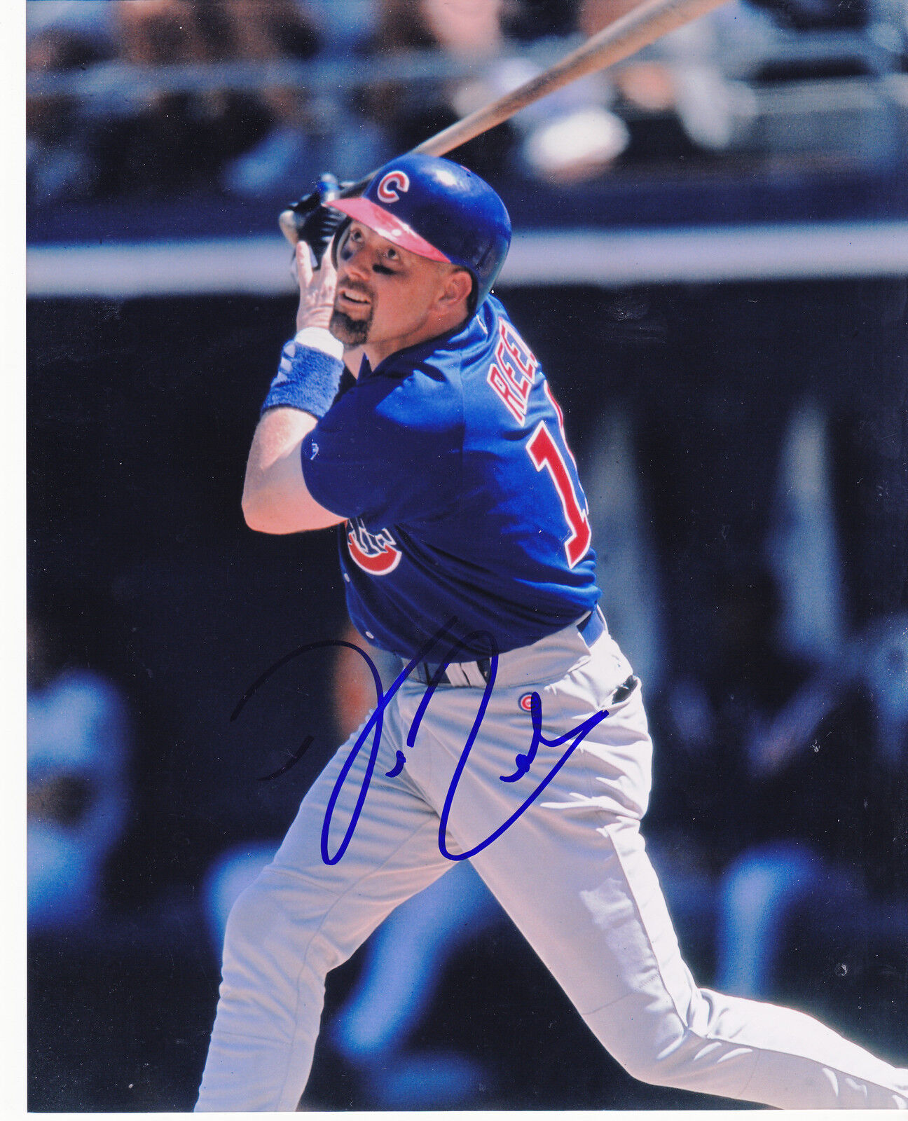 JEFF REED CHICAGO CUBS ACTION SIGNED 8x10