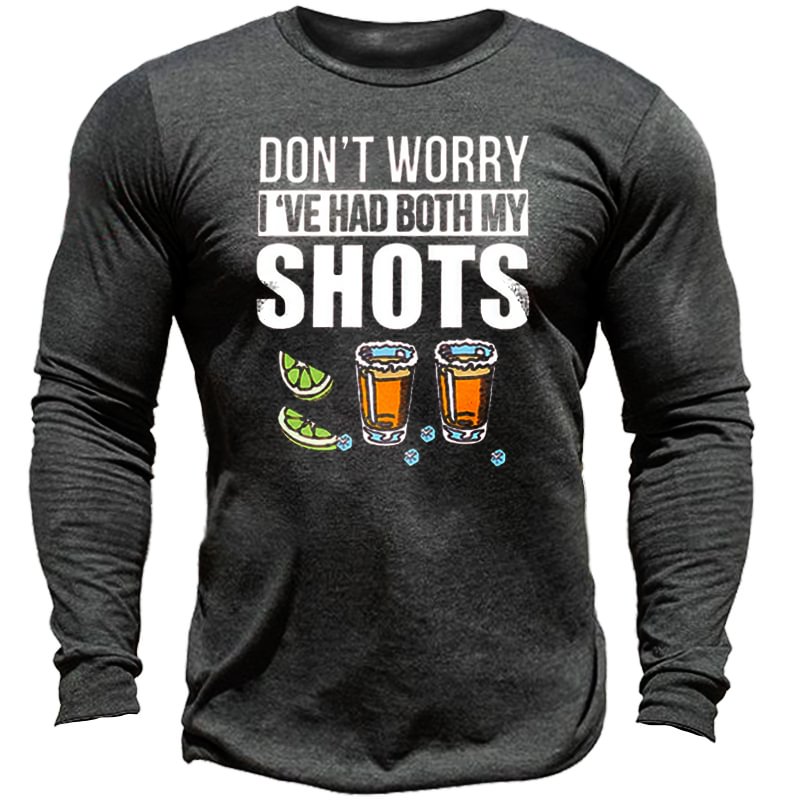 Don't Worry I've Had Both My Shots Men's Sports T-Shirt-Compassnice®