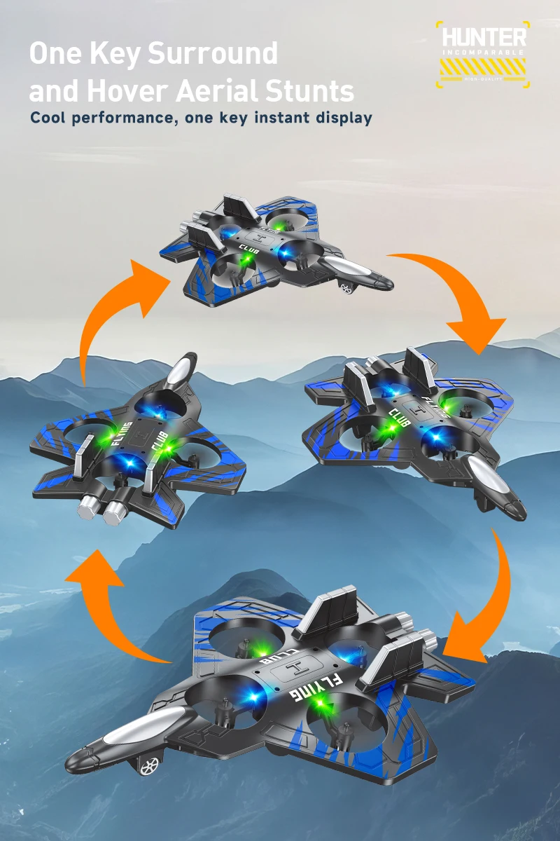 Tegooe Tegooe RC Stunt Glider for Kids - Durable EPP Foam Remote Control Airplane with 24G System