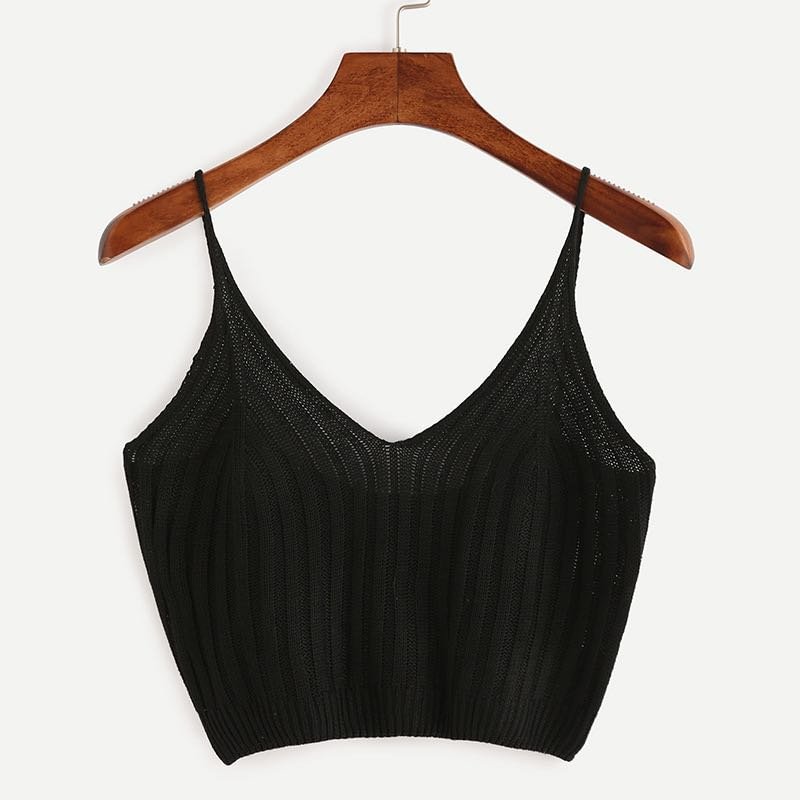 FINETOO Fashion Women Basic Knitted Crop Tops Tank Top Streetwear mujer Vest Short Vest Ribbed Underwear Short Tops Camisole