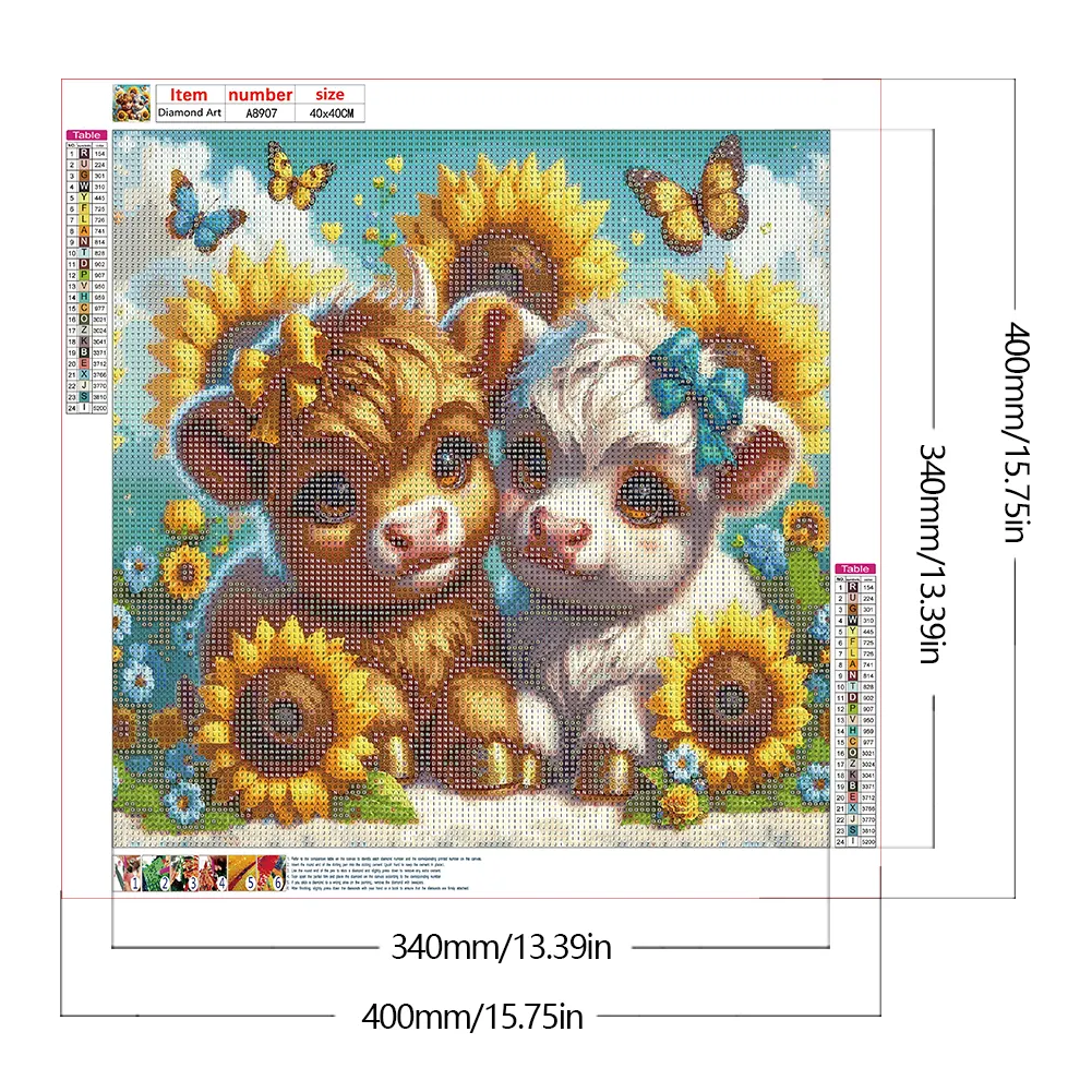 Diamond Painting - Full Round Drill - Cow(Canvas|40*40cm)